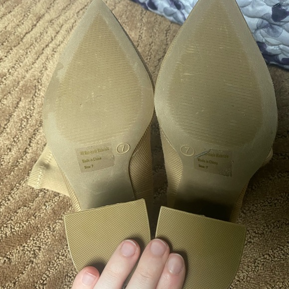 light brown chunky heel sock booties - Picture 4 of 5